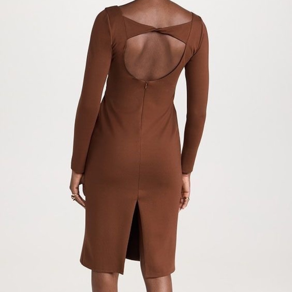 Chic Backless Brown Dress